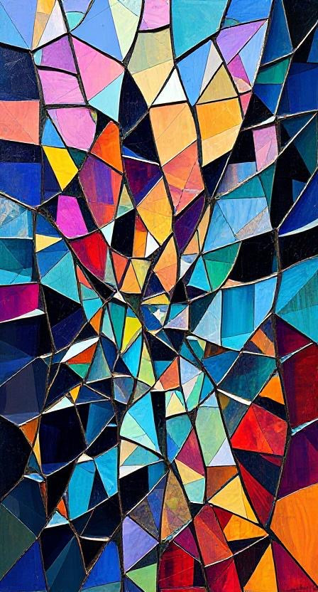 Stained Glass Dreams – Modern Abstract Poster