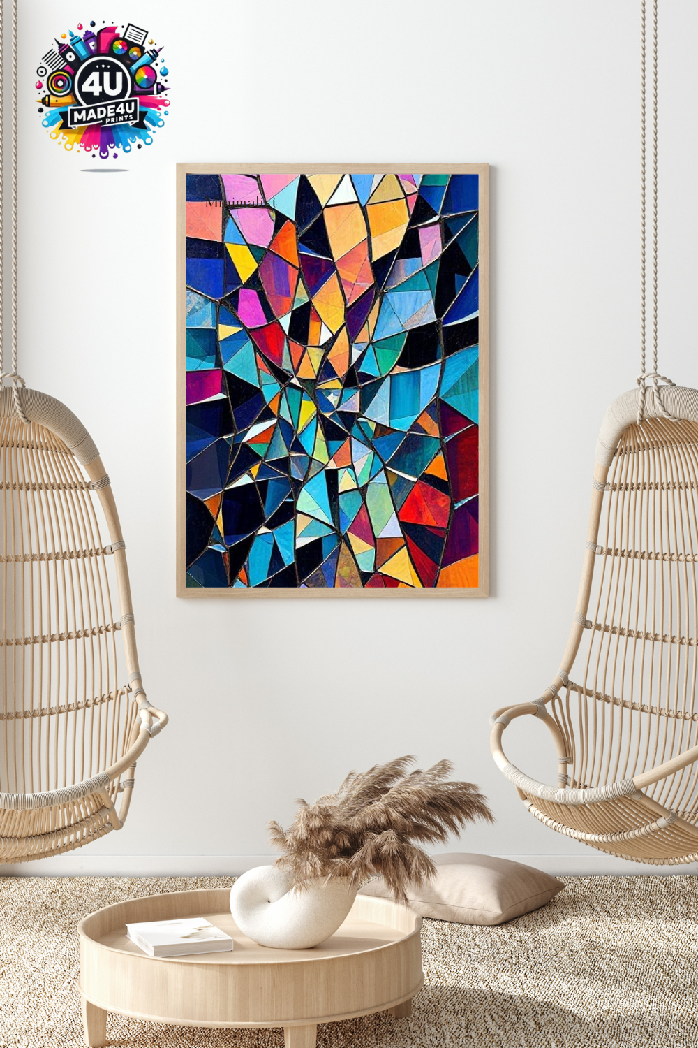 Stained Glass Dreams – Modern Abstract Poster