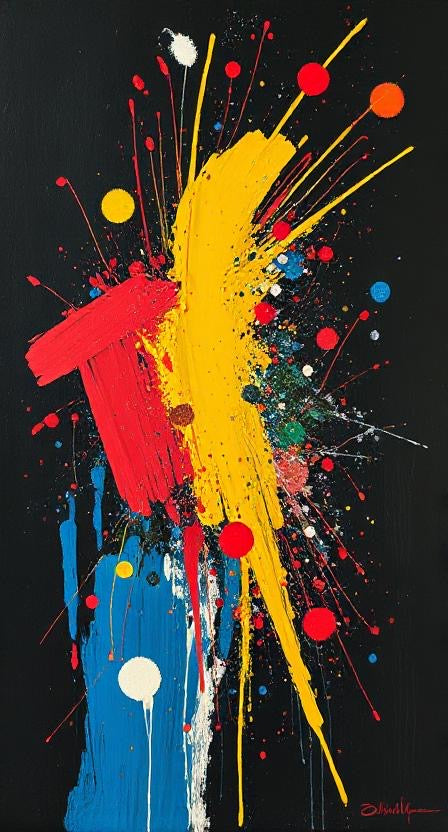 Colour Burst – Vibrant Splash Poster for Modern Spaces