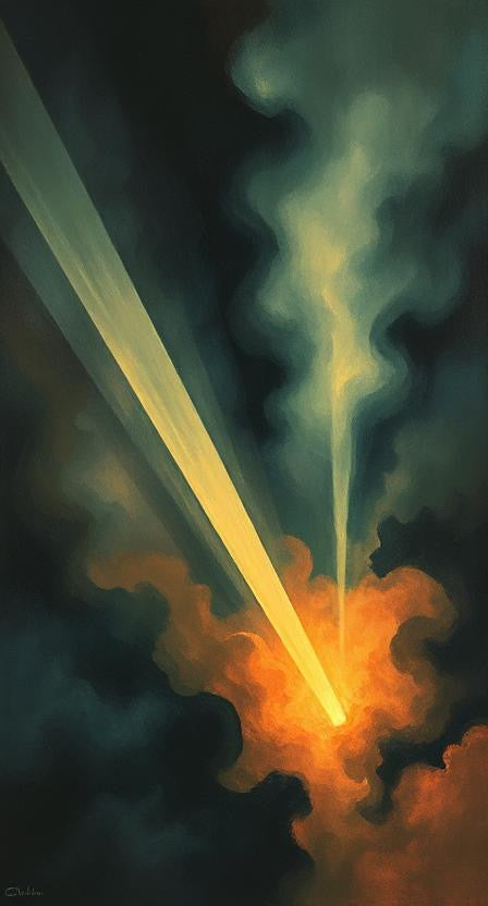 Smoky Illumination – Soft Glow Abstract Poster