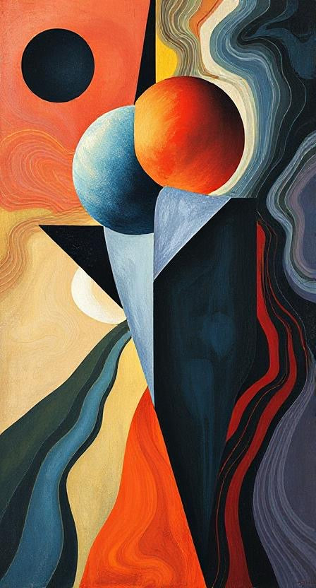 Soft Shapes Abstract Print – Aesthetic Room Decor