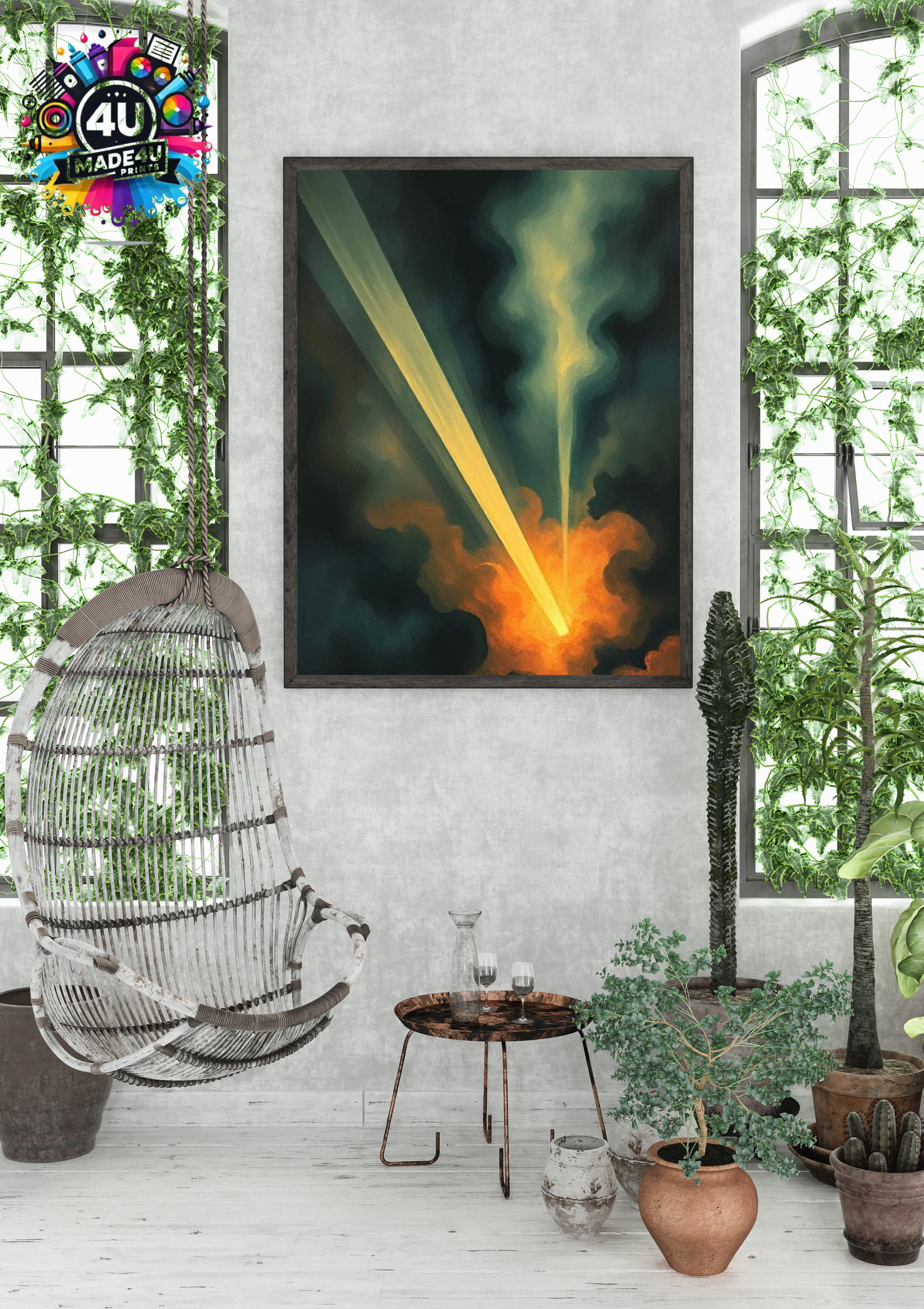Smoky Illumination – Soft Glow Abstract Poster